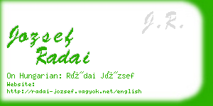 jozsef radai business card